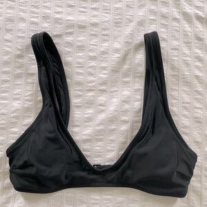 Aerie scoopneck bikini top - black - XS